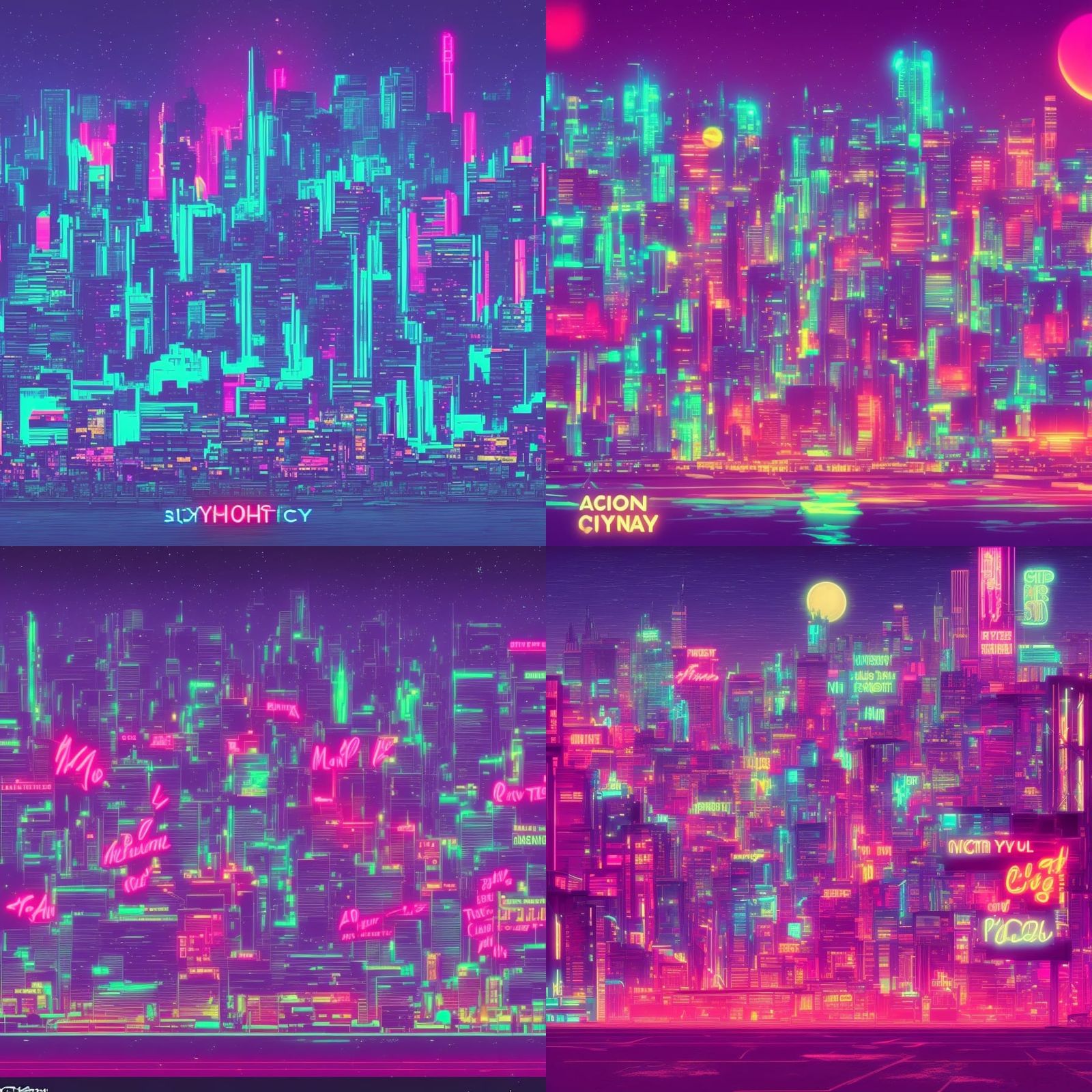 Retro Synth City AI Generated Artwork NightCafe Creator