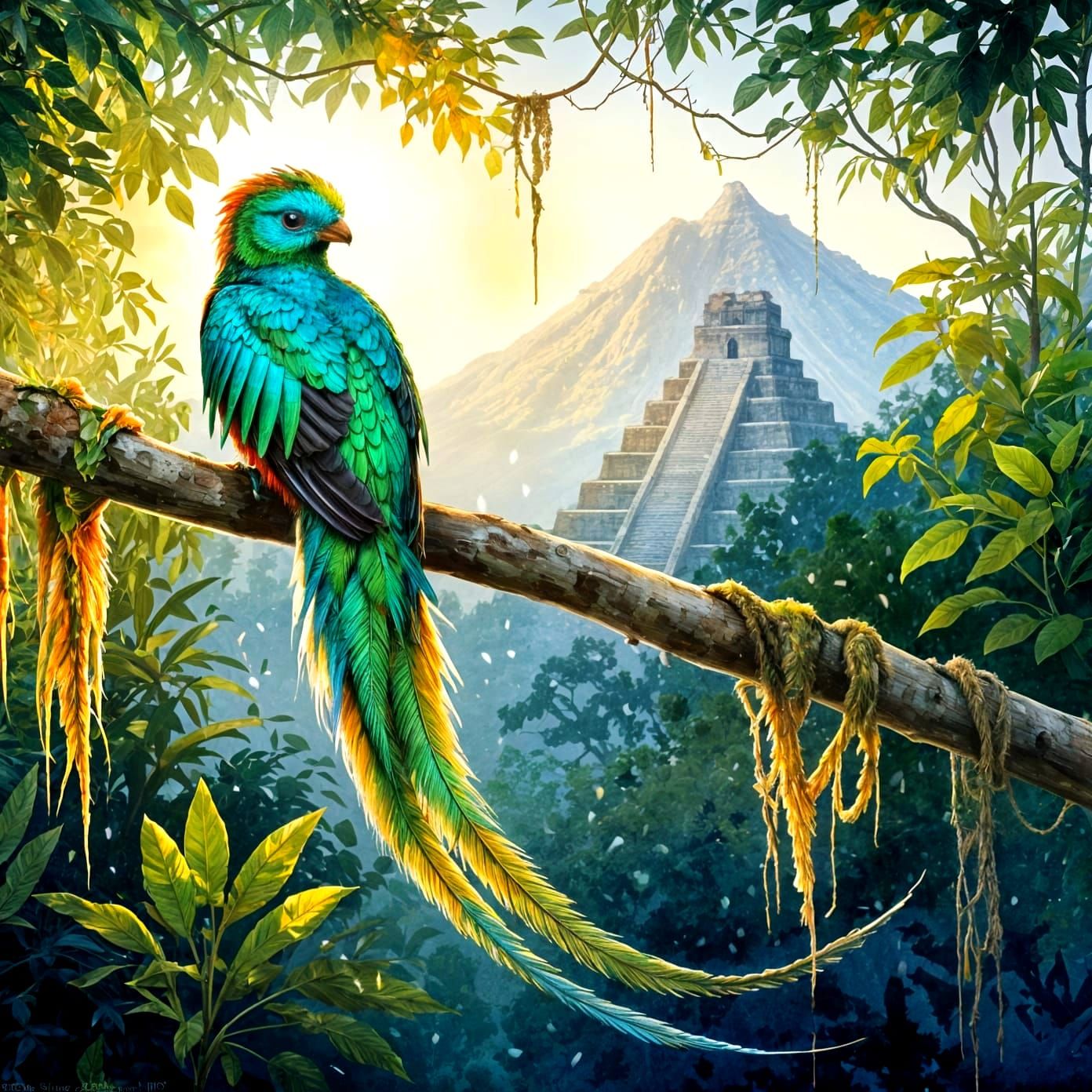 Quetzal in the Sunlight