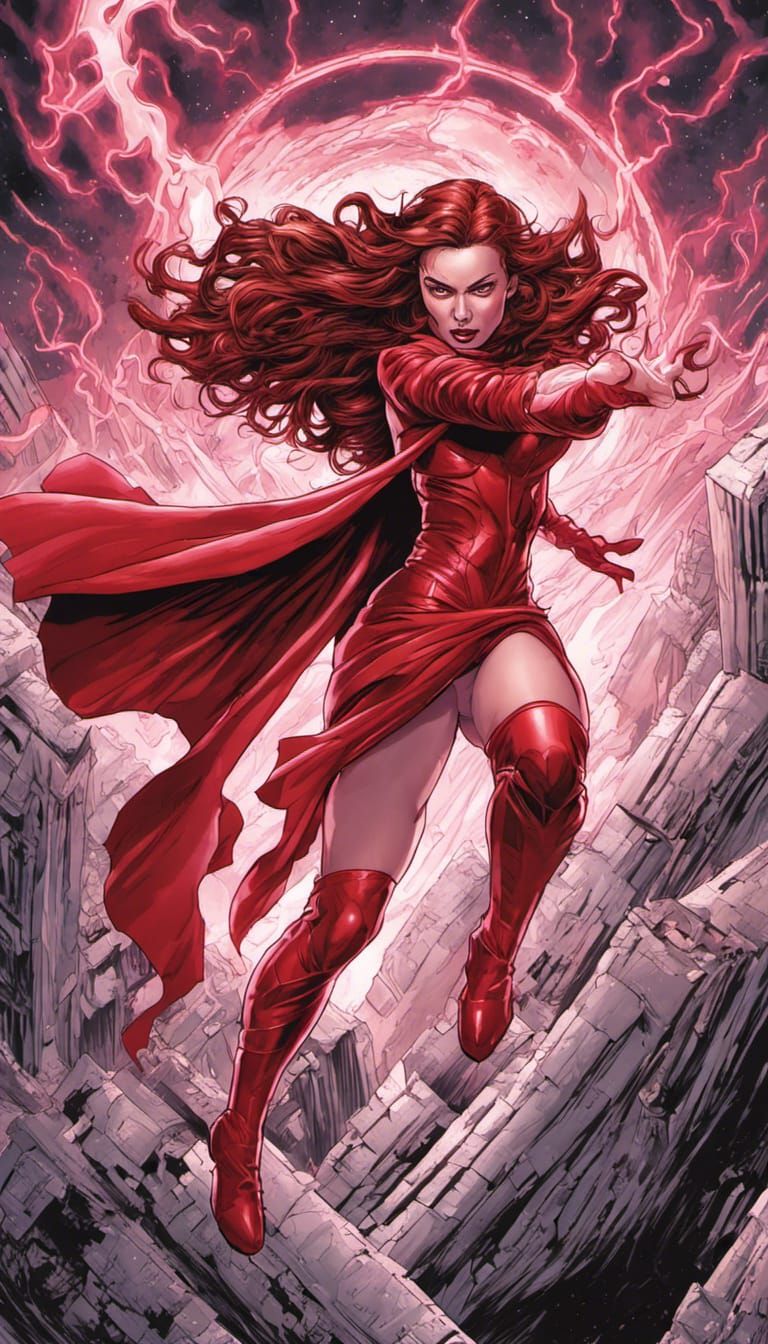 mystical queen scarlet witch - AI Generated Artwork - NightCafe Creator