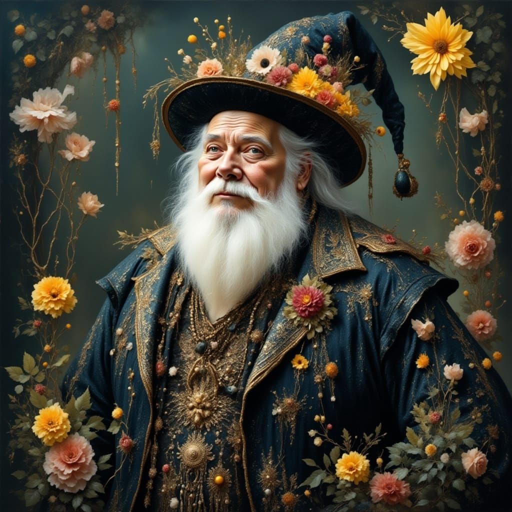 <lora:Represent Intensity:1.0> <lora:divineOil:1.0> <lora:Man Intensity:1.0> Beautiful portrait of a fat elderly fantasy man in fantasy sett...