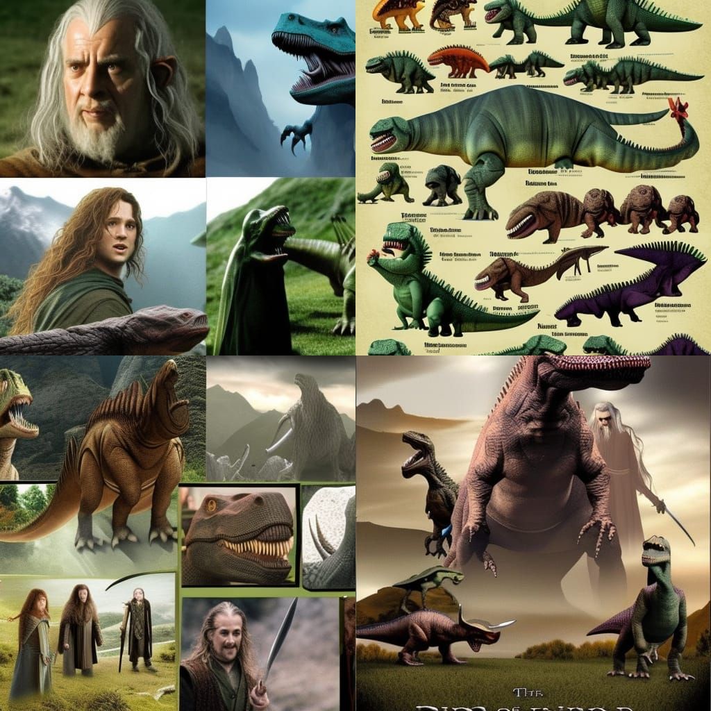 lord of the rings but all the characters are dinosaurs - AI Generated ...