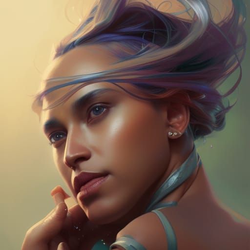 Janaki head and shoulders portrait, 8k resolution concept ar...