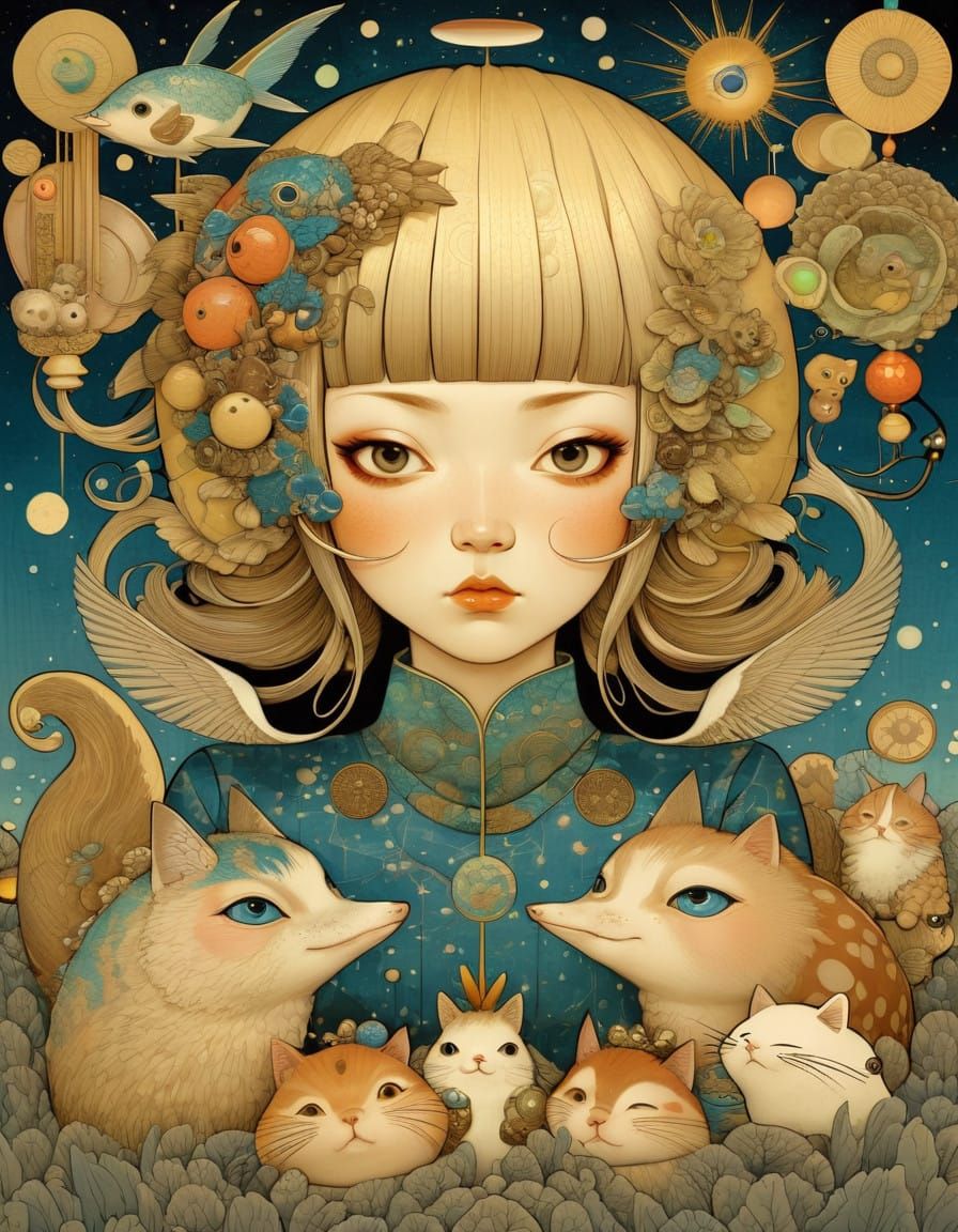 Contemporary Japanese Art Influenced Portraits