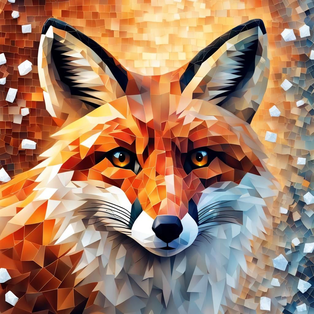 Fox Mosaic - AI Generated Artwork - NightCafe Creator