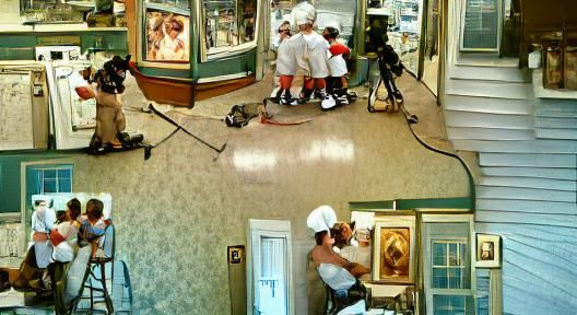 Filming a Reality Show for TLC by Norman Rockwell