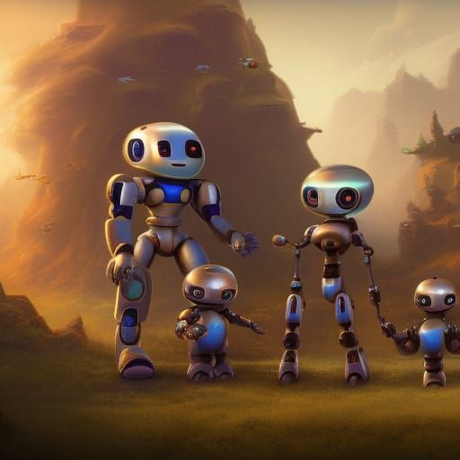 Robot family photo