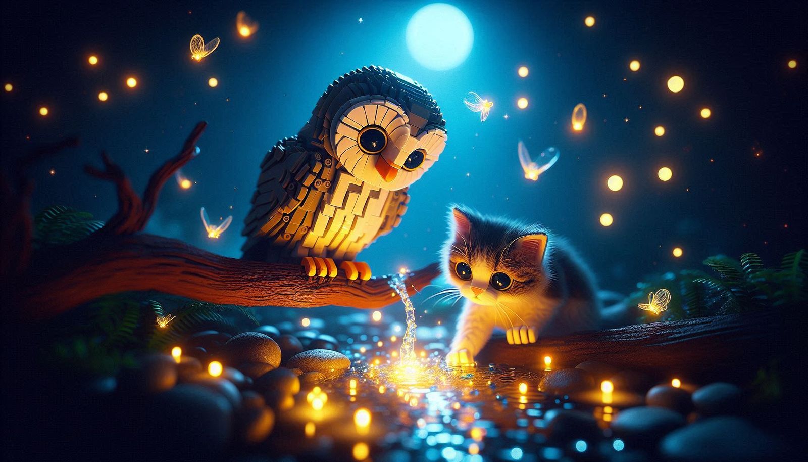 Owl and Kitten