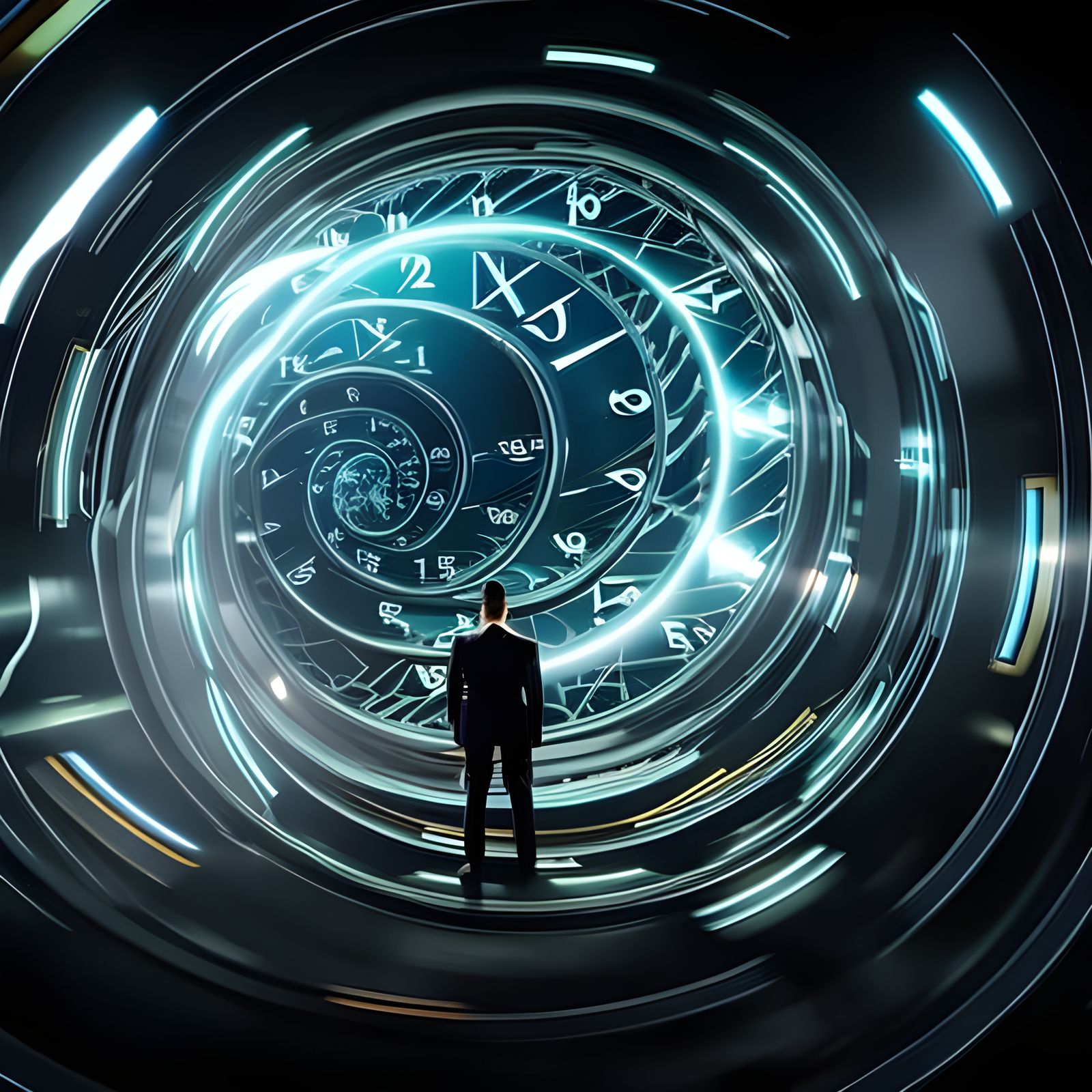 Futuristic time machine  by @Retropius