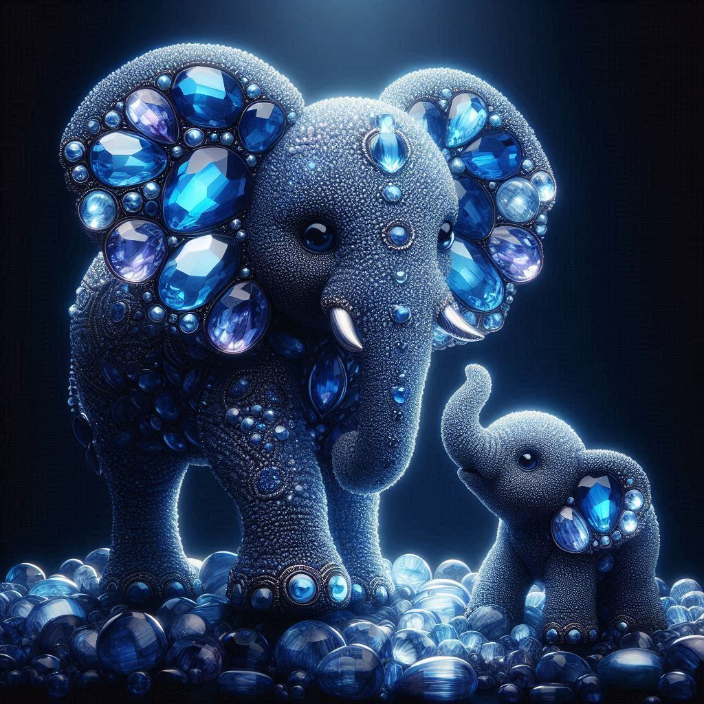 Sapphire elephants