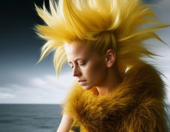 Realistic and Beautiful Super Sayayin female in a combat on ...