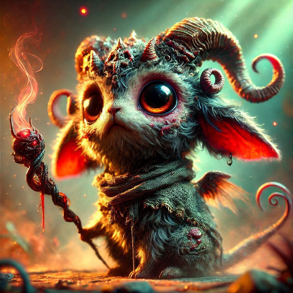 adorable fairy-tale fantasy creature portrait..