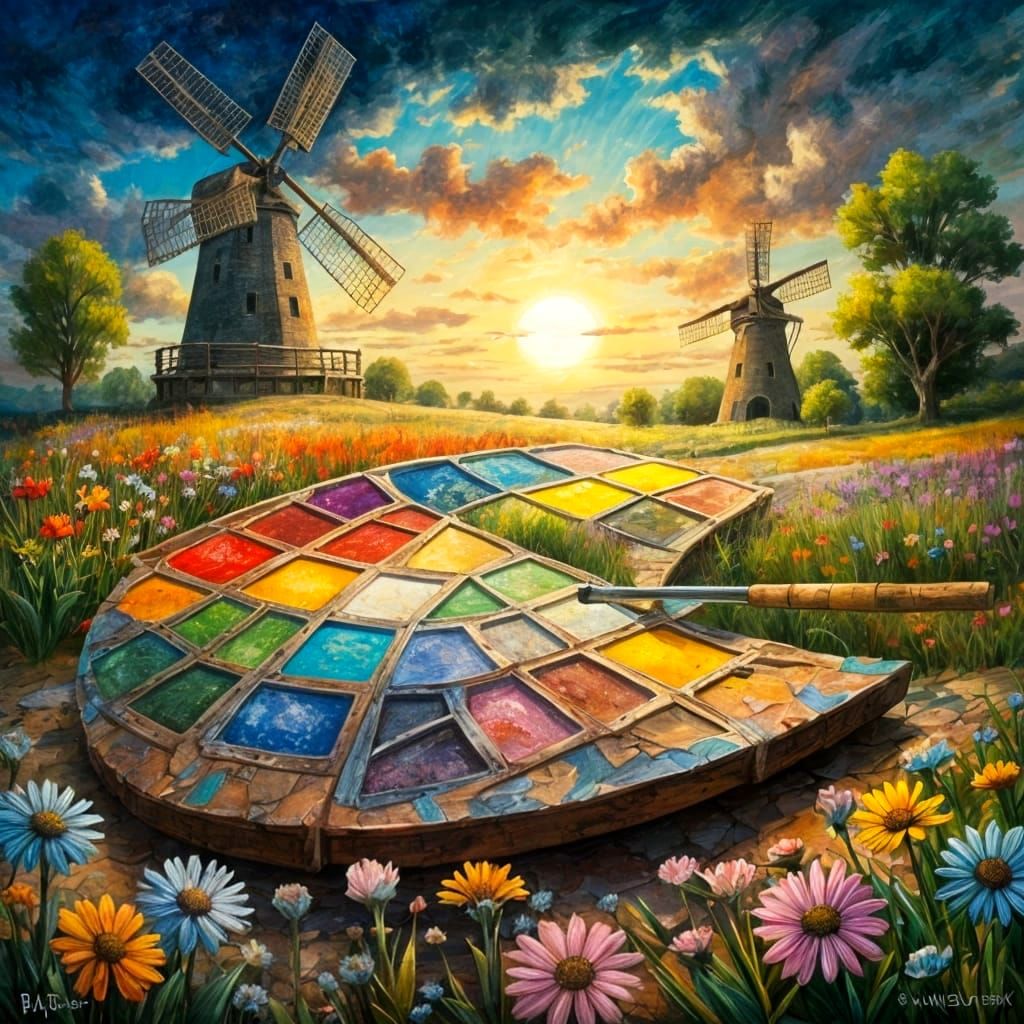 Painting landscape  by @Melly