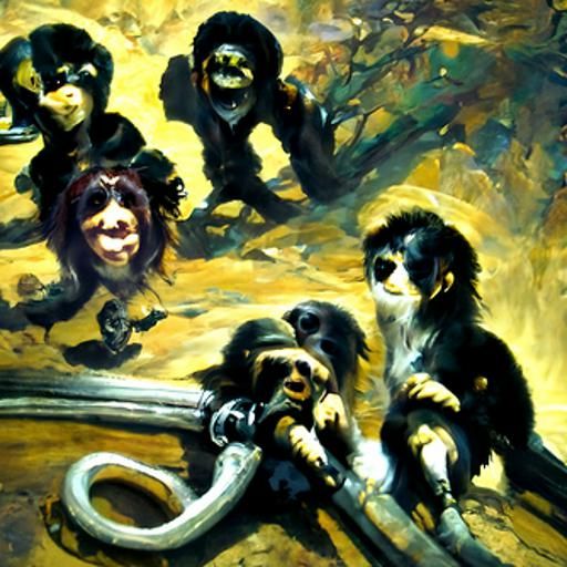 A band of monkeys