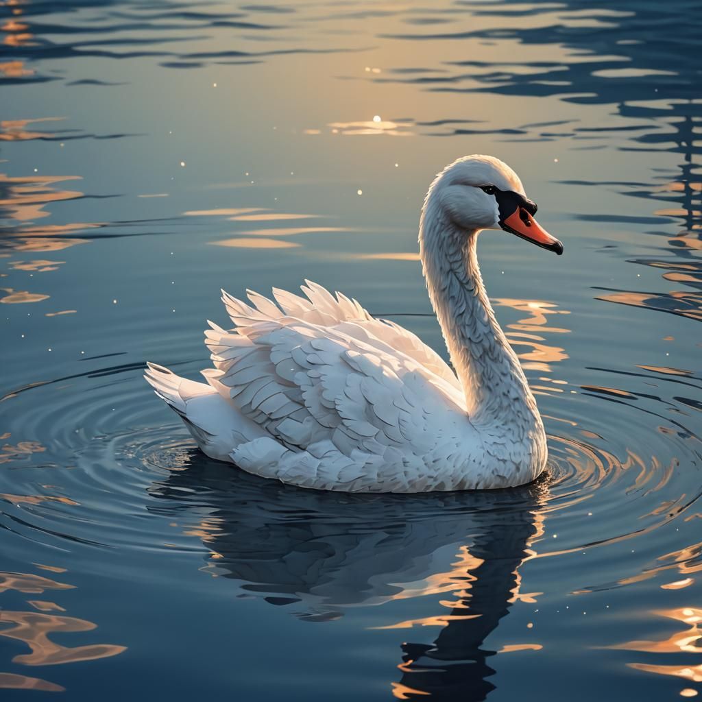 Ein weisser Schwan