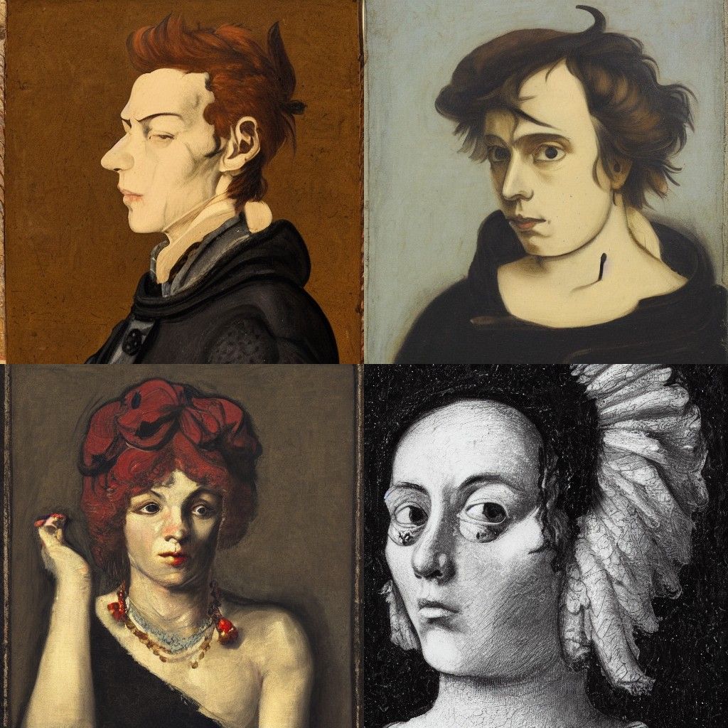 A portrait in the style of Vanitas