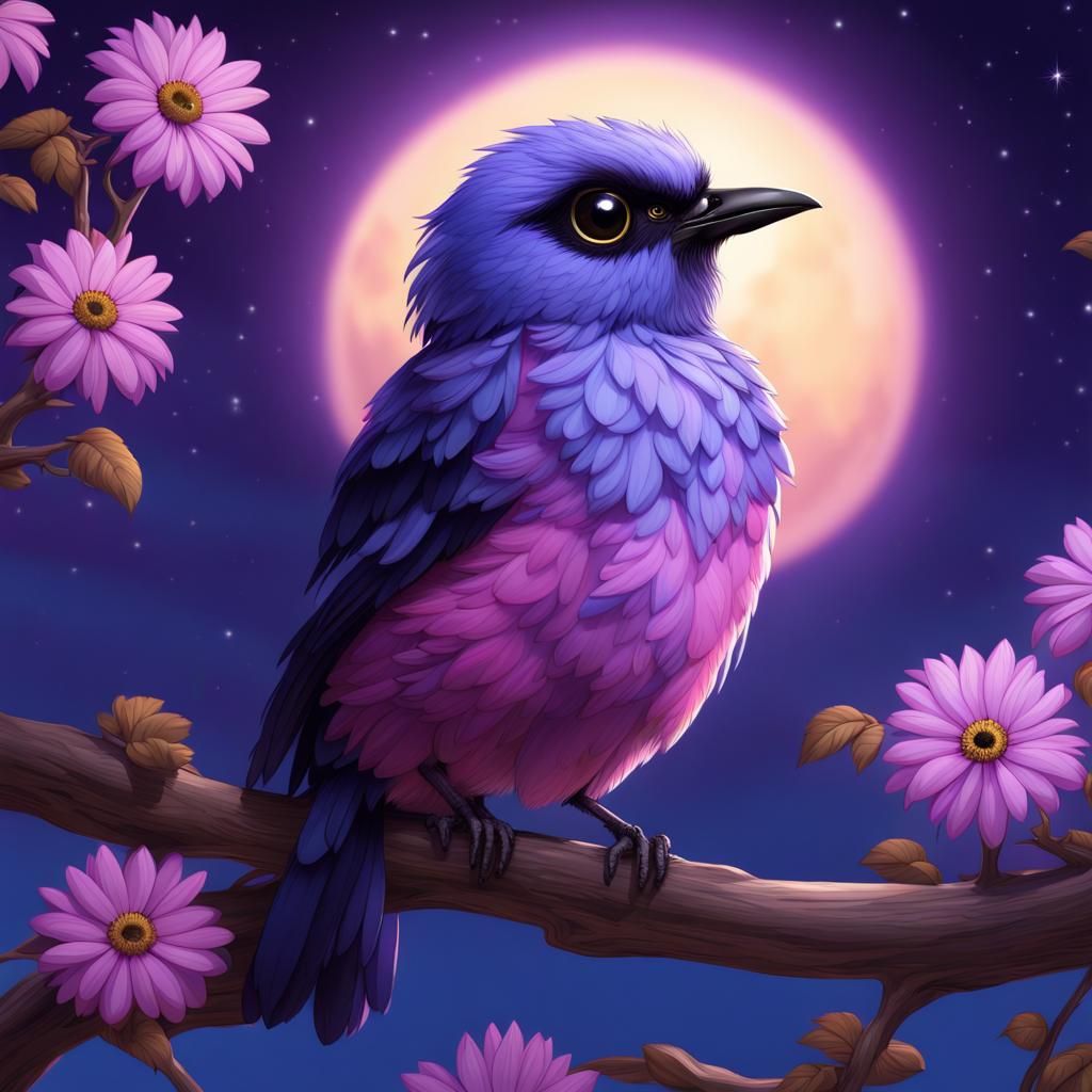 The purple bird