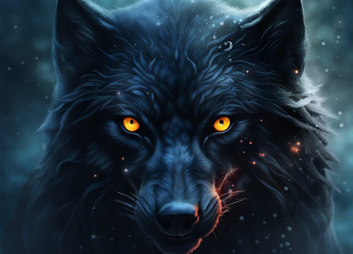 Black Wolf - Ai Generated Artwork - Nightcafe Creator