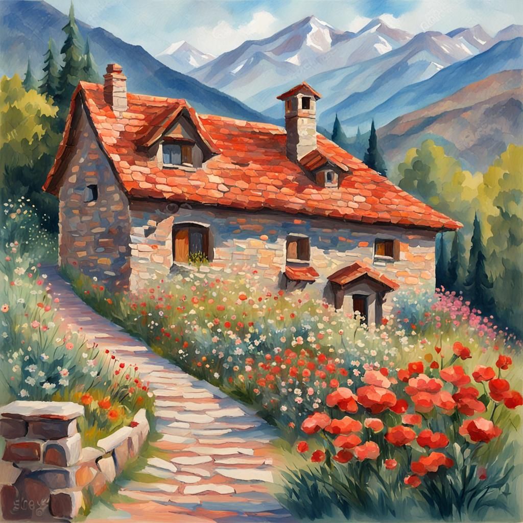 House in a mountains