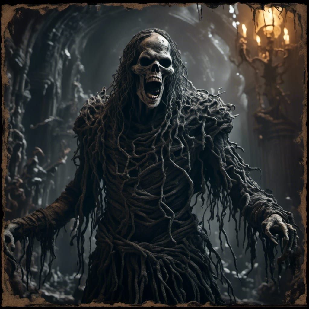 Wicked Death Figure Screaming in Anger