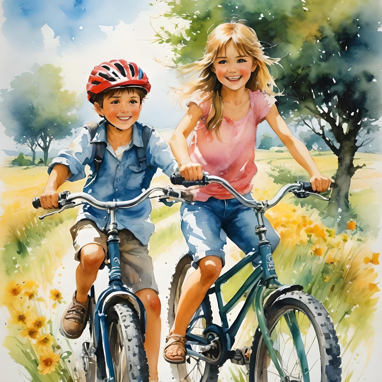 Riding a Bicycle   by @Lourse 