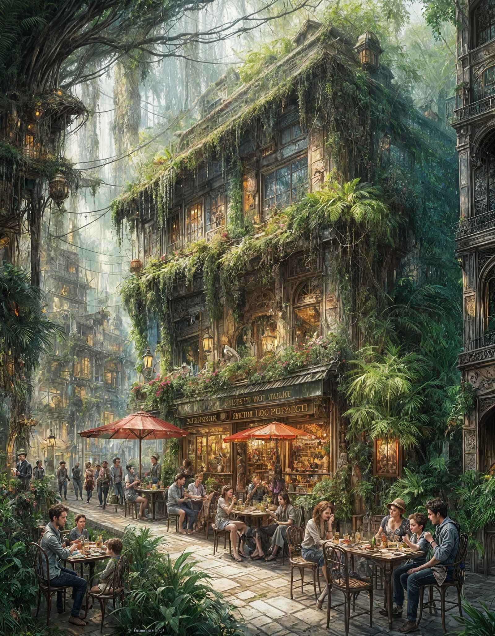 The enchanted rainforest cafe   by @Ex-Nihilo