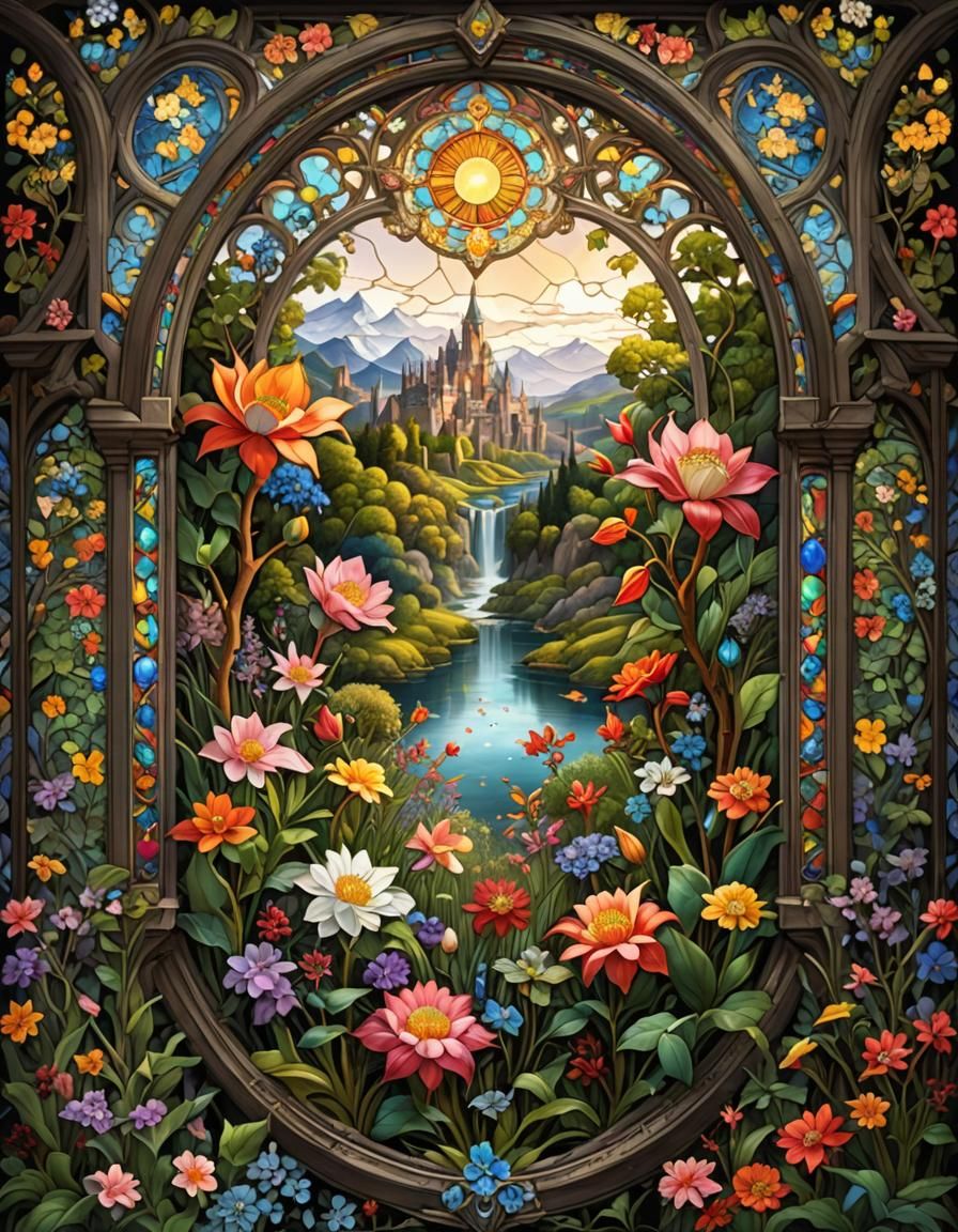 Nature Framed Fantasy - AI Generated Artwork - NightCafe Creator