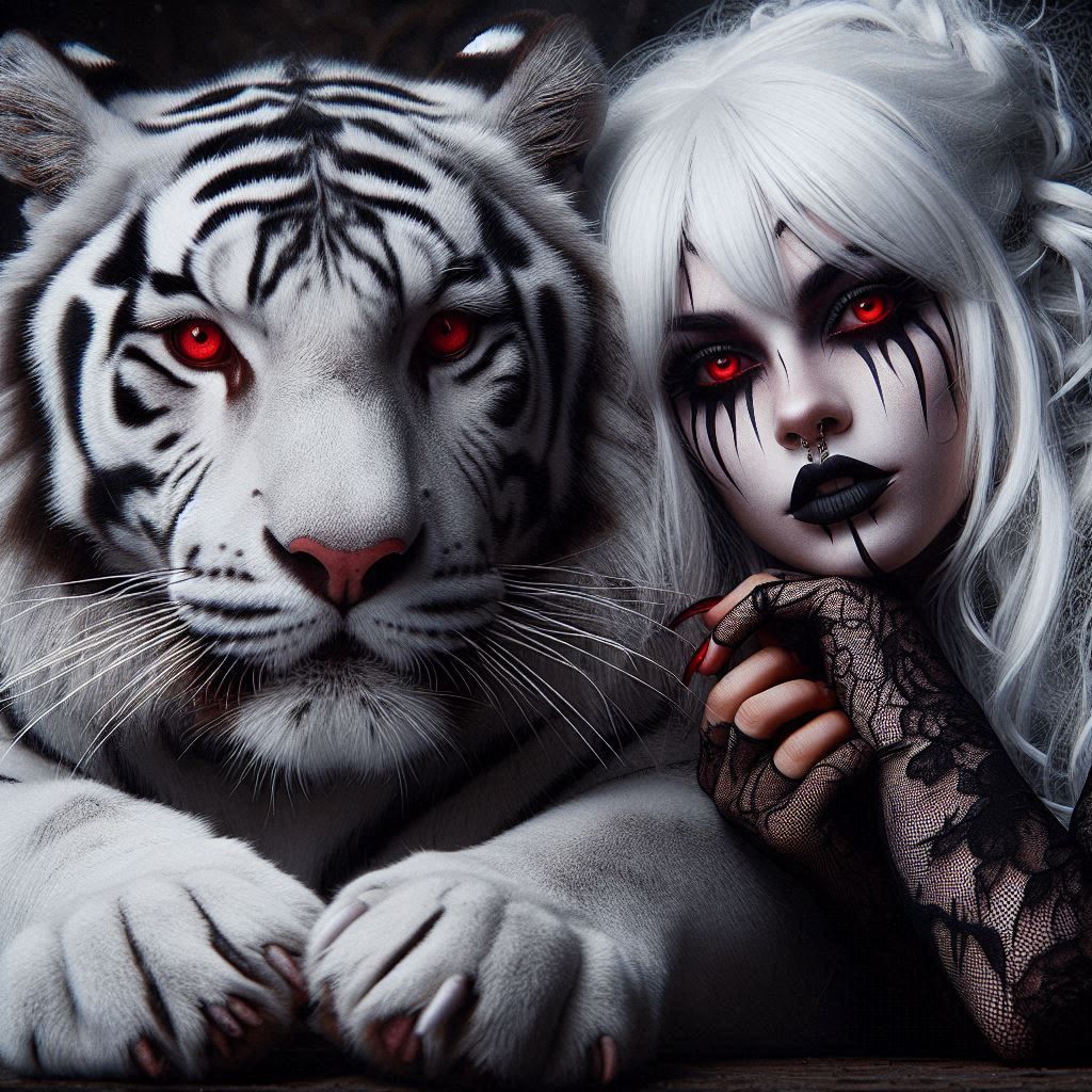 The tiger and a vampire girl