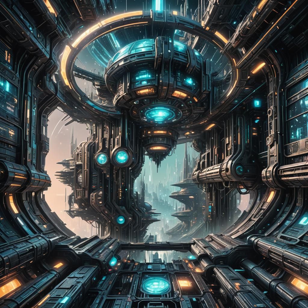 A self-sustaining, sentient city-space station, where biomathematics governs the symbiotic relationship between organic and synthetic entiti...