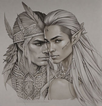 Elf Warrior Couple, D&D NPC