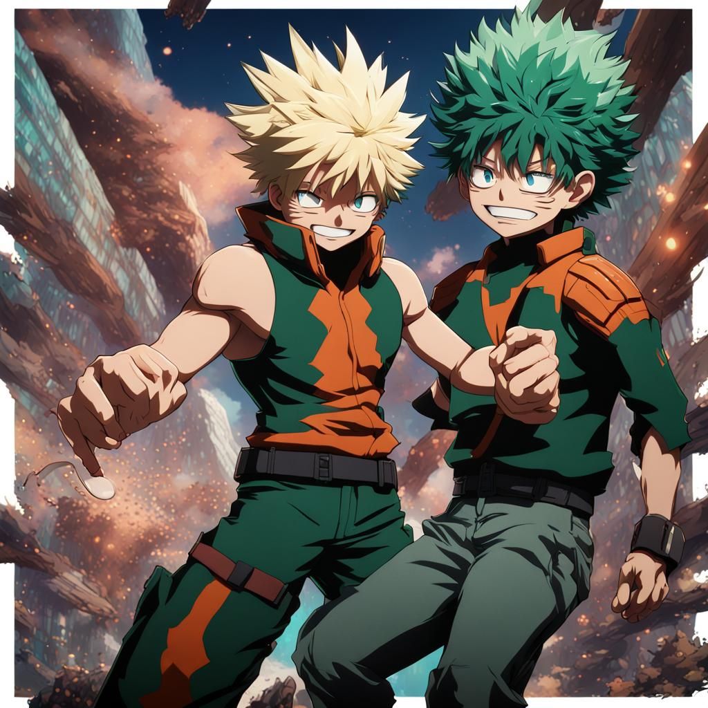 Bakugo and Midoriya from MHA