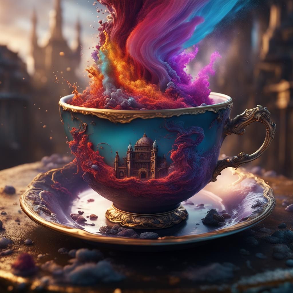 Colour storm in a teacup   by @Dorian