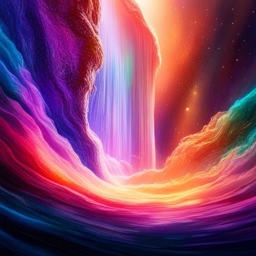 Glitter galaxy waterfall