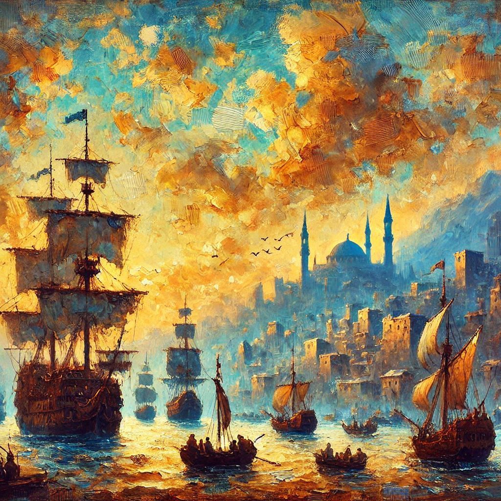 Anchored in Persian city port