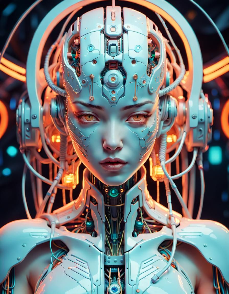 Cyborg Goddess - AI Generated Artwork - NightCafe Creator