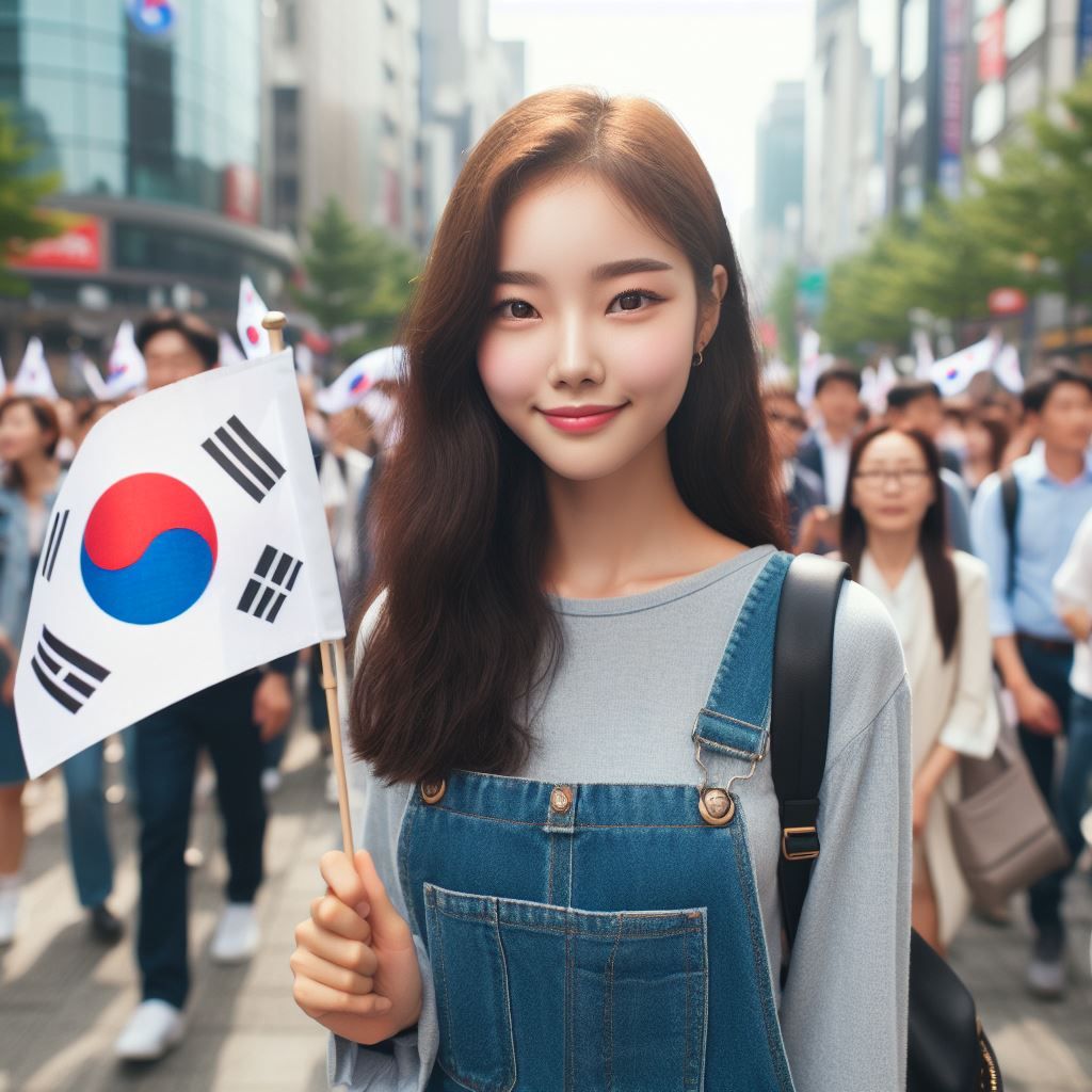 A Korean girl.