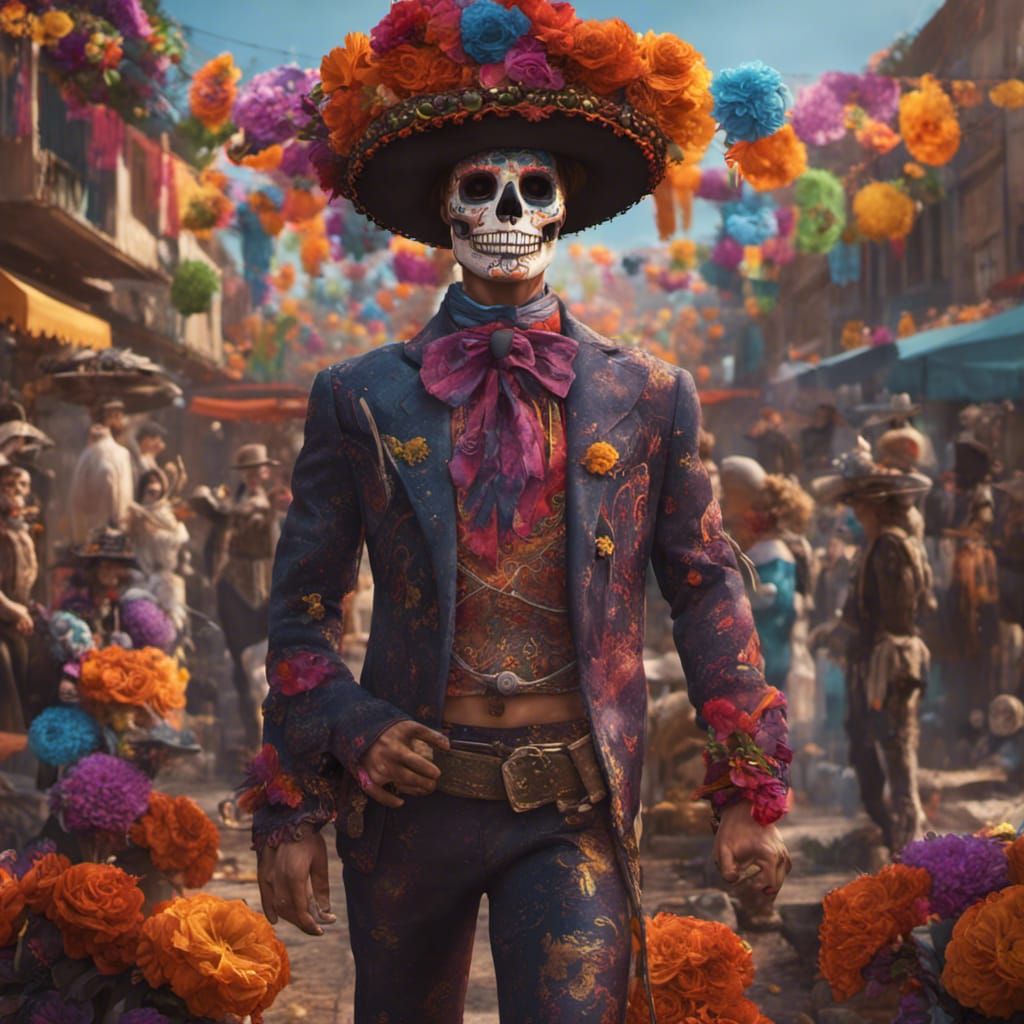 Dia de los muertos street festival celebration 
  by @Dorian