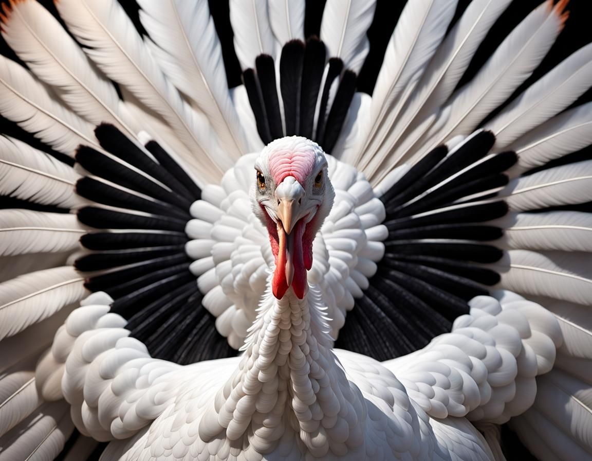 a male white turkey