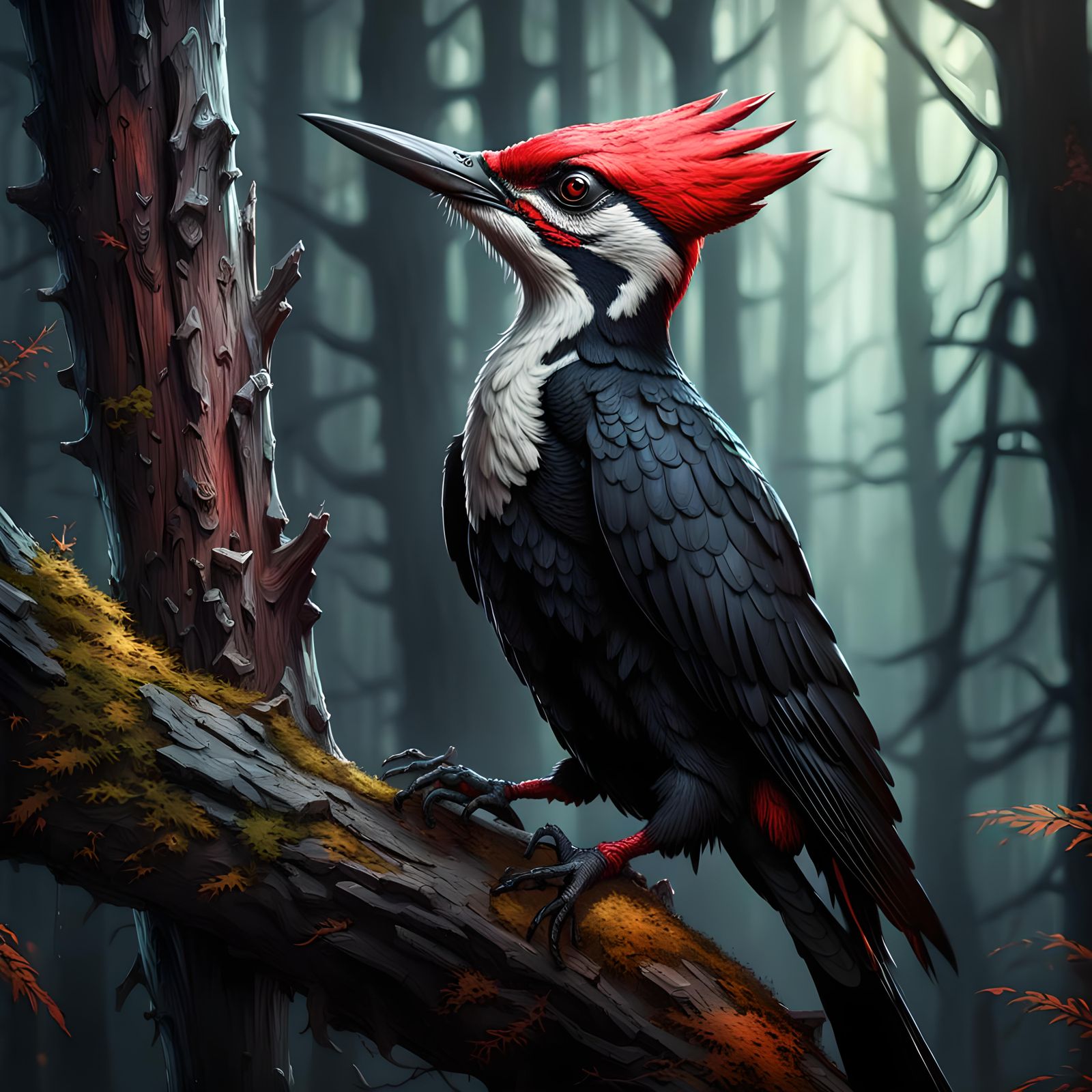 Red Crest Ablaze  by @Oblique Lens