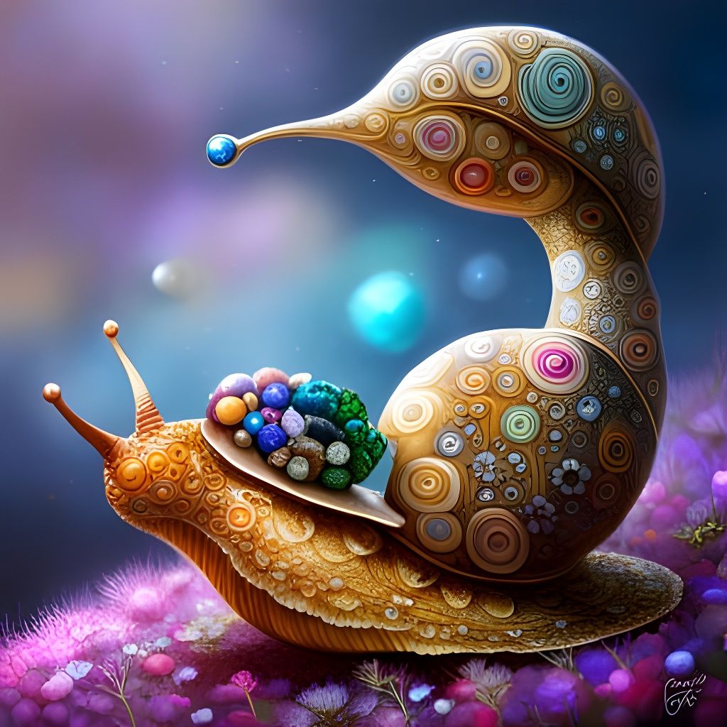 A magical snail - AI Generated Artwork - NightCafe Creator