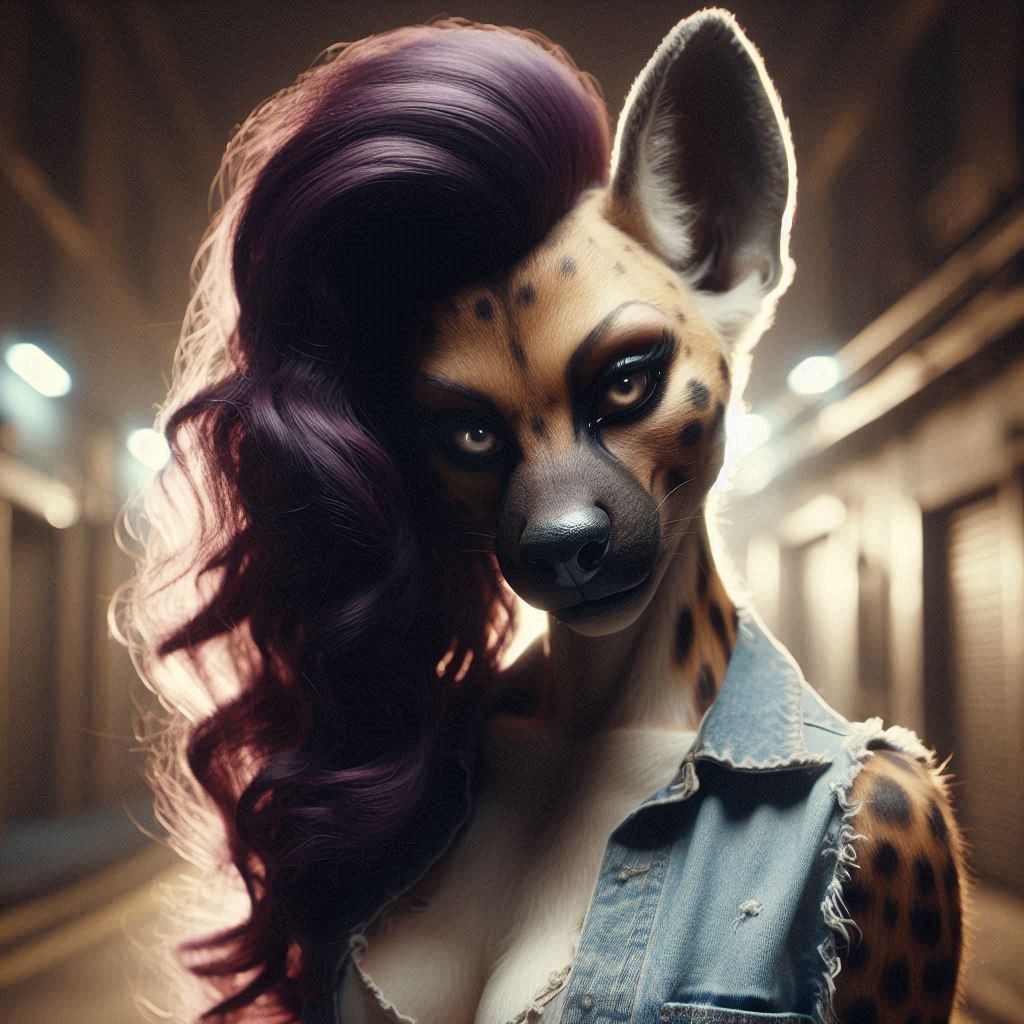 Libby Lavernock in full make-up in "Scuzz Instinct"