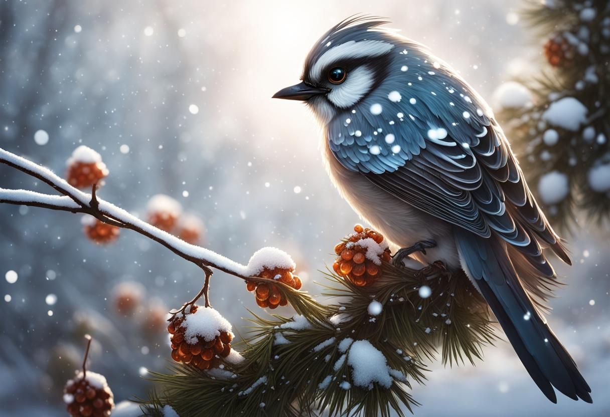 Snowy Bird