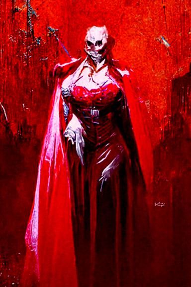 lady in red
