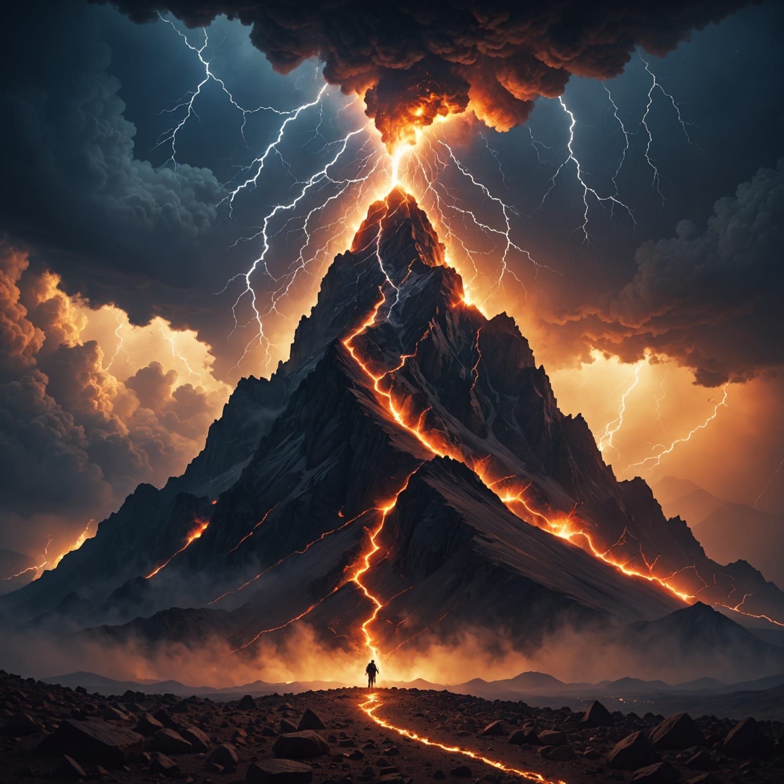 "Mount Sinai was covered with smoke, because the Lord descended on it in fire...The whole mountain trembled violently." Exodus 19:18  by @Pez