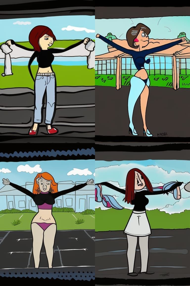wedgie girl cartoon