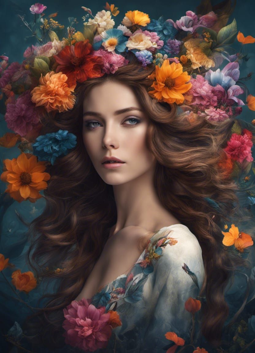 Be sure to wear some flowers in your hair... - AI Generated Artwork ...