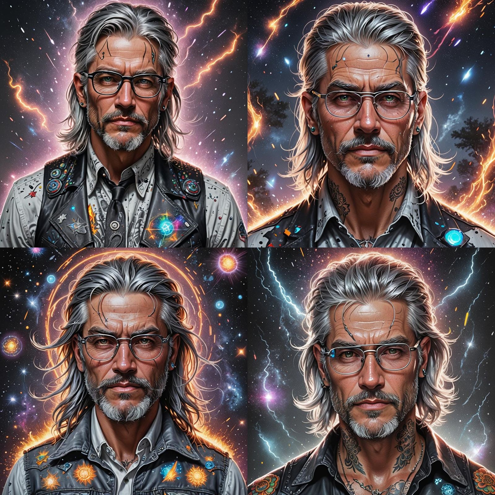 with neon-bright digital tattoos that crackle with energy. H...