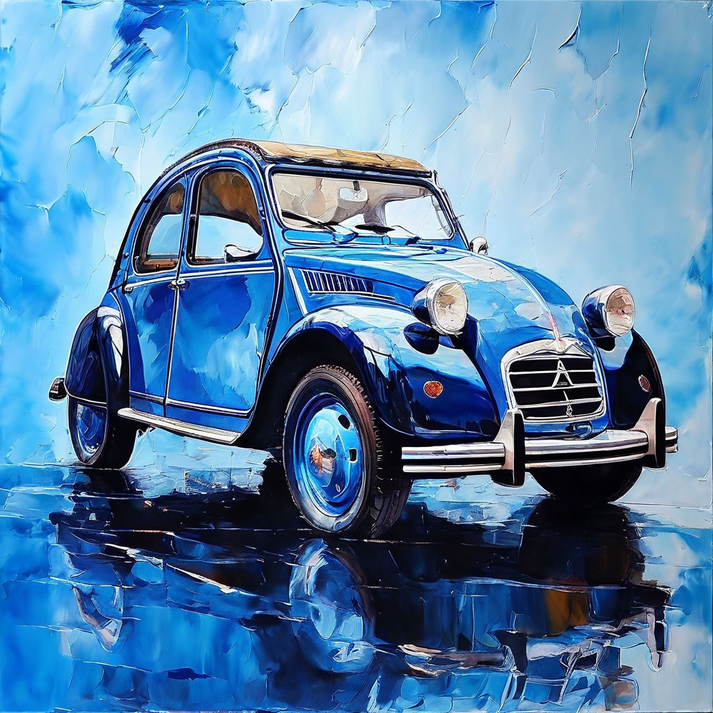 Citroën 2 cv in blue