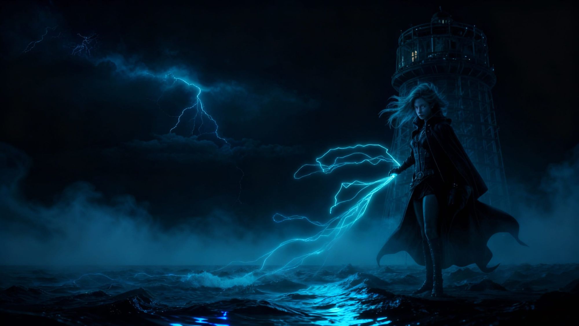 Tidebound Witch of the Neon Abyss