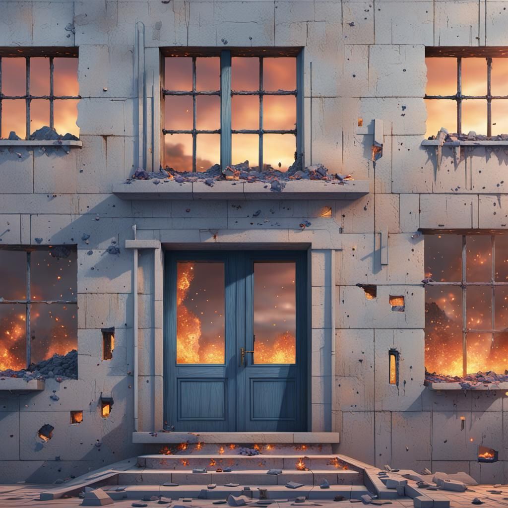 Prime Minister's Residence Under Attack: Sci-Fi Matte Painti...