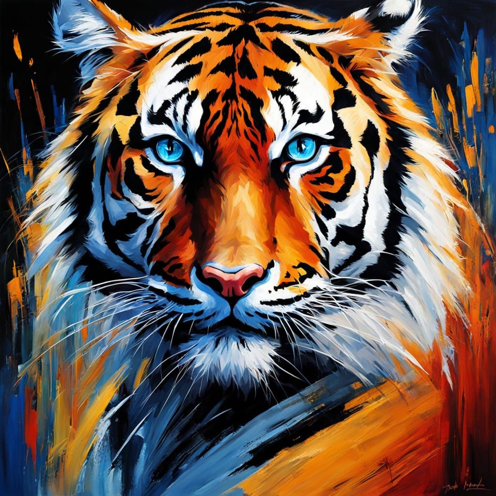 Portrait of a tiger  by @Gokiburi